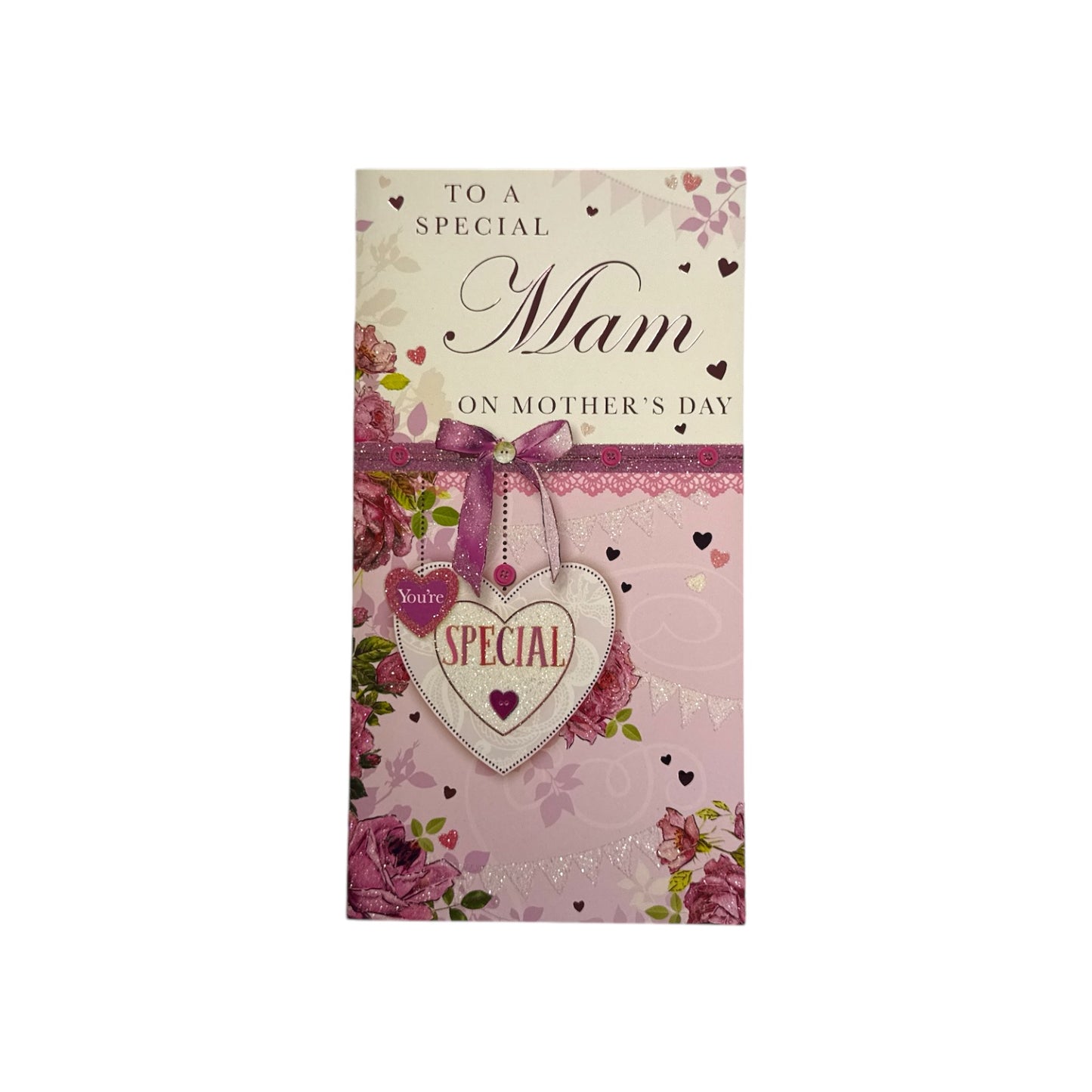 To Mam You're Special Glitter Finished Mother's Day Card