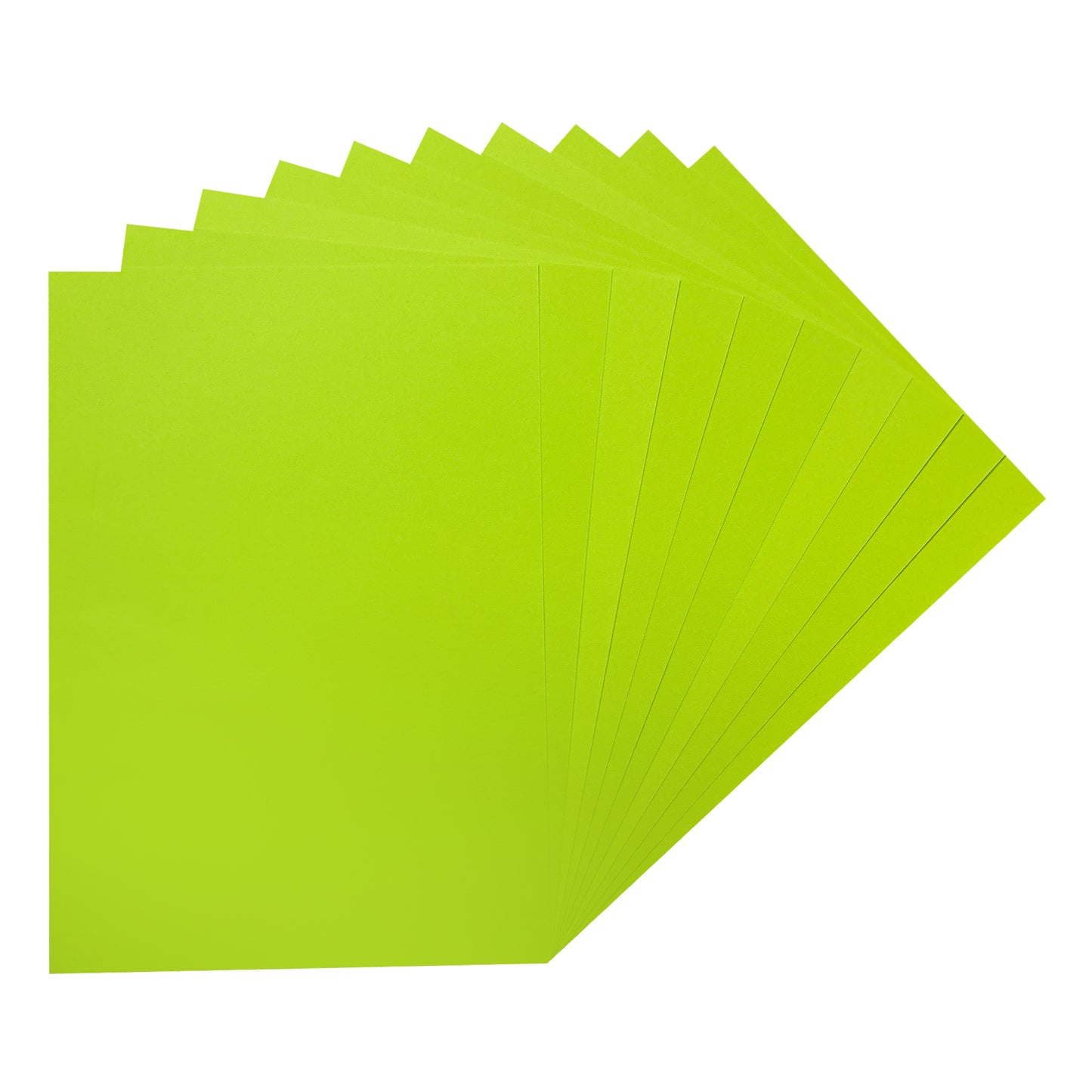 Pack of 500 A5 Fluorescent Green Coloured Paper 75gsm Sheets