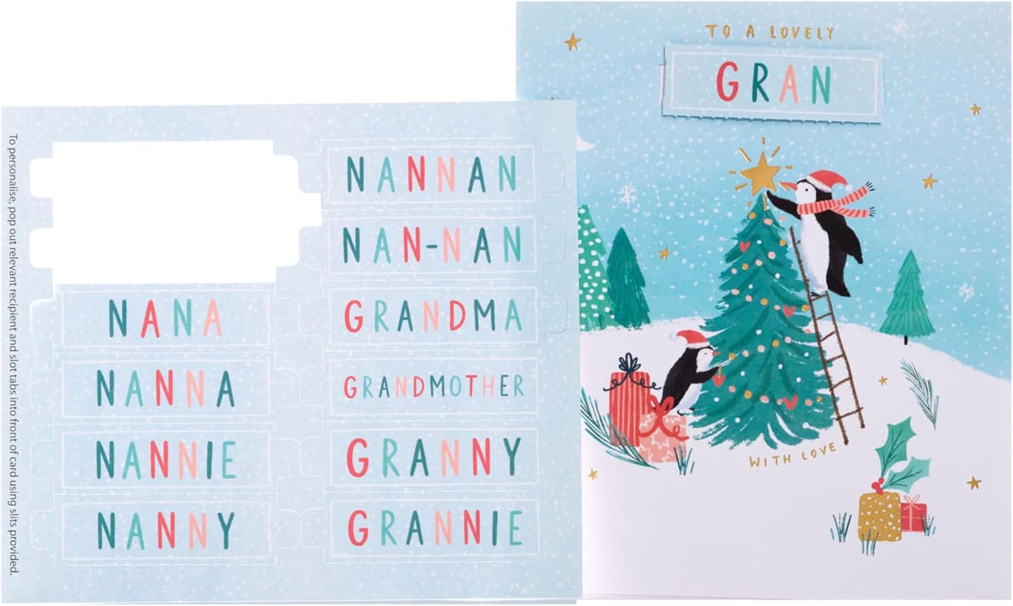 Multi Caption Design for Grandmother Christmas Card