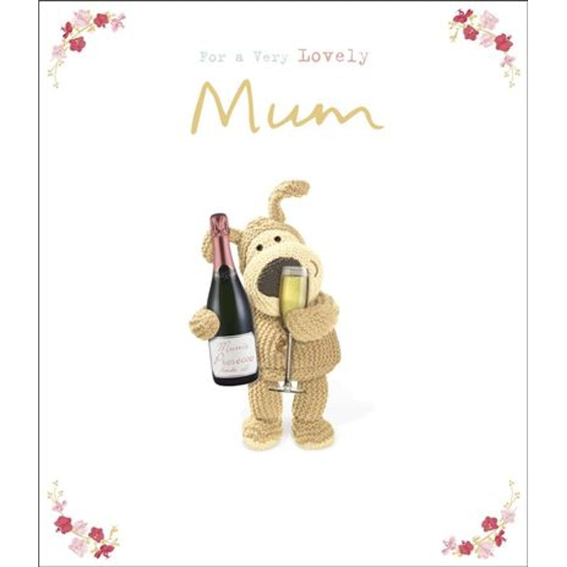 For A Lovely Mum Boofle With Champagne Design Mother's Day Card