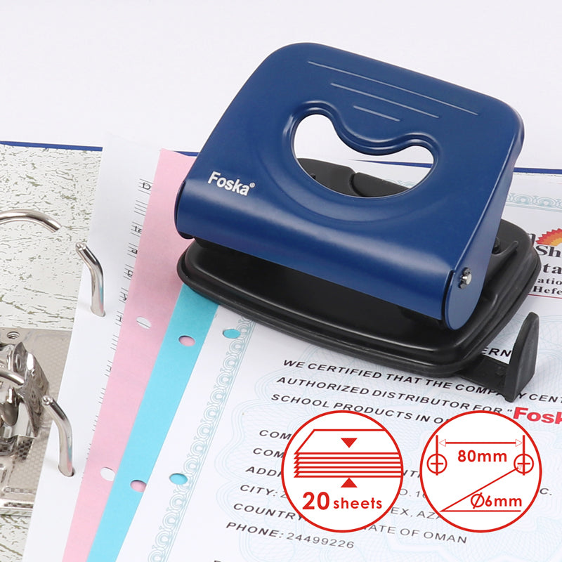 Single Metal Hole Punch with Measuring Guide 431002