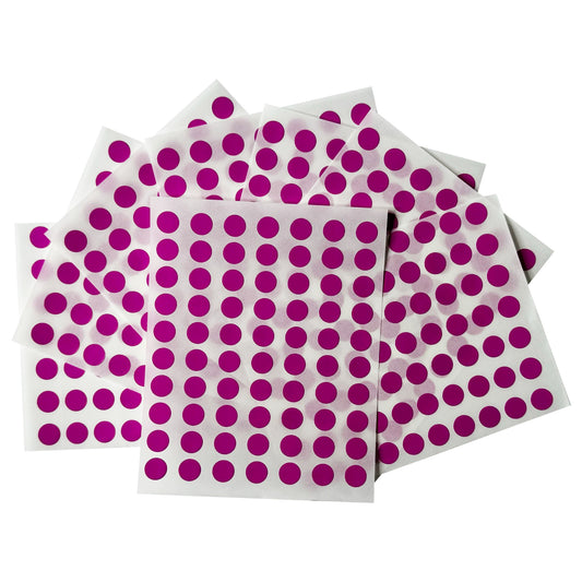 Pack of 560 Purple 8mm Round Labels - Stickers