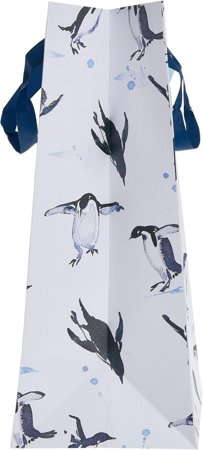 Icy Penguins Design Multipack of 6 Large Gift Bags for Him/Her/Friend For Christmas