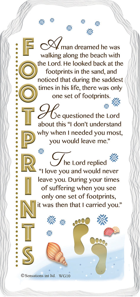 Footprints Sentimental Handcrafted Ceramic Plaque