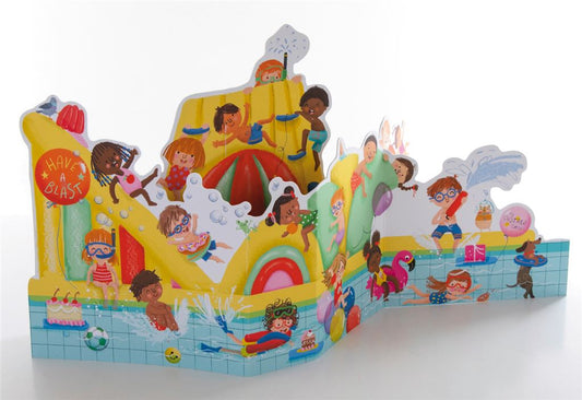 3D & Pop Up Children's Water Park Design Kids Birthday Card