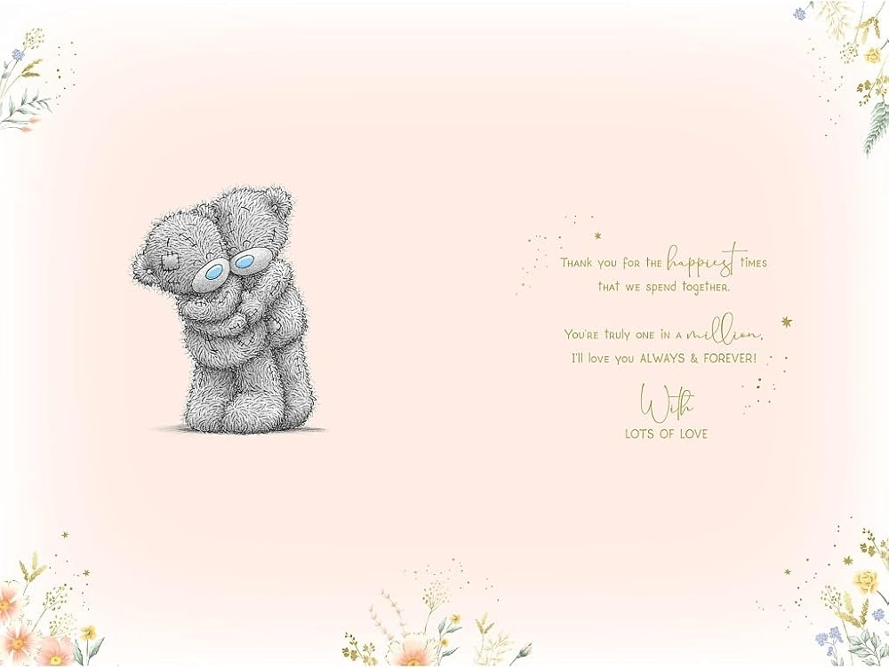 Bears With Champagne For My Partner Embellished Anniversary Card