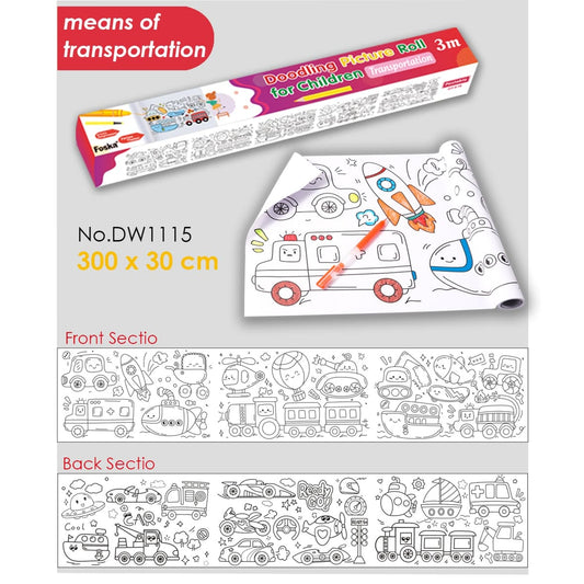 Transportation DIY Long Painting Paper Roll for Kids 30×300cm