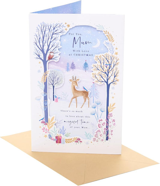 Winter Scene Mum Christmas Card