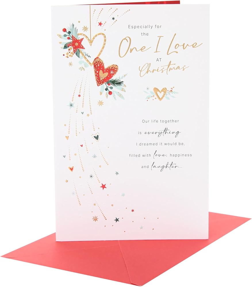 Heart Duo One I Love Christmas Card