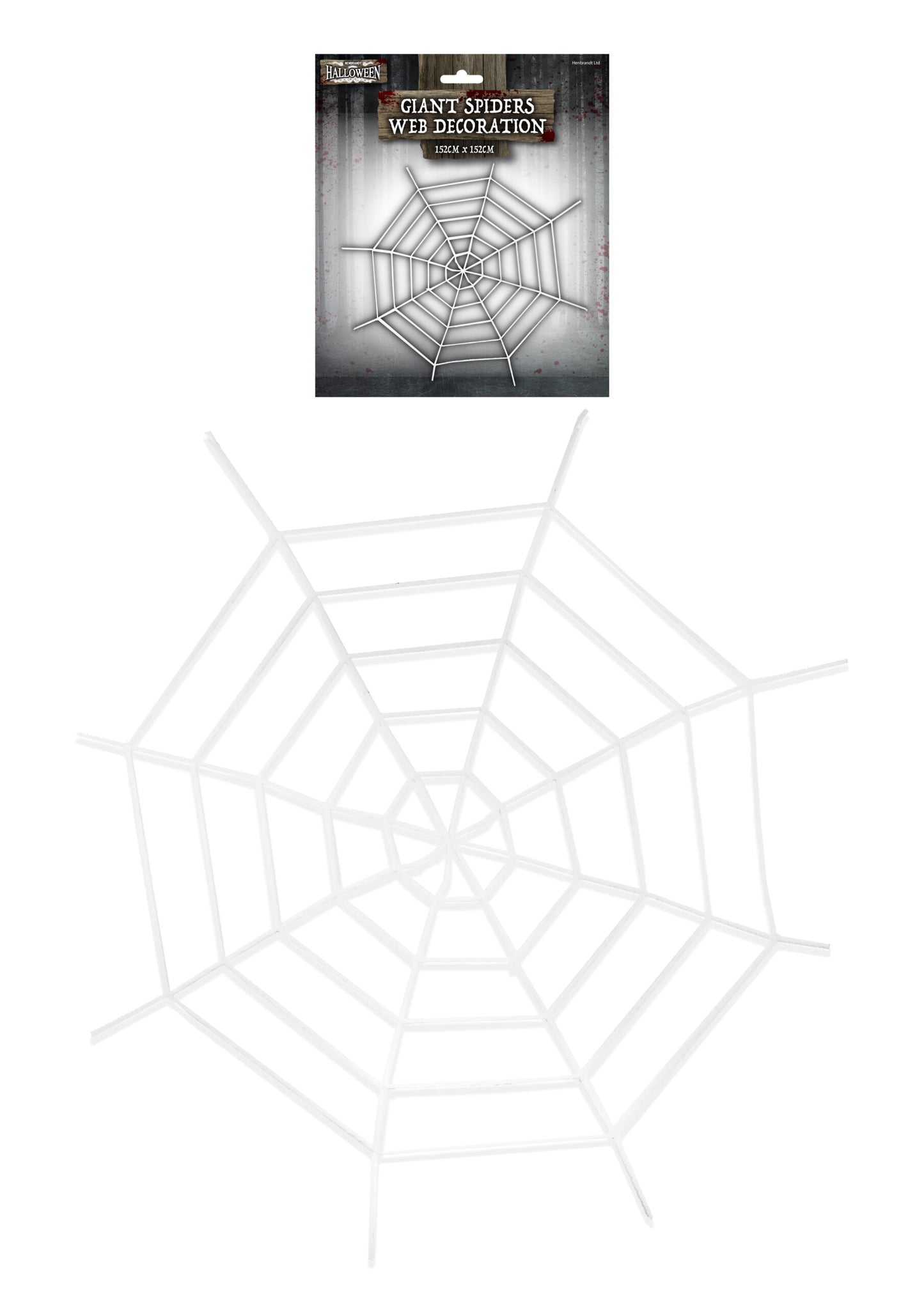 Giant Spider Web Decoration (1.5m) - Spooky Halloween Party Prop for Indoor Outdoor Decor