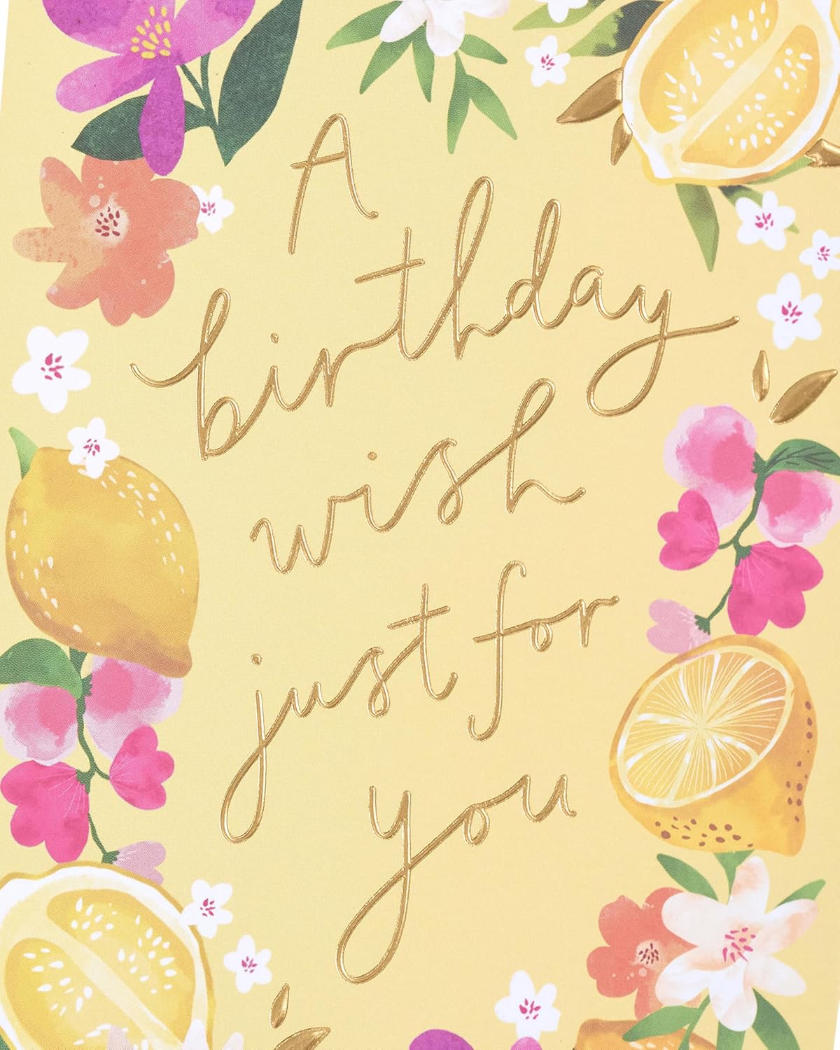 Lemons & Flowers Design Birthday Card
