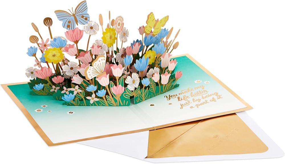 Florals & Butterflies 3D, Pop Up Mothers Day Card