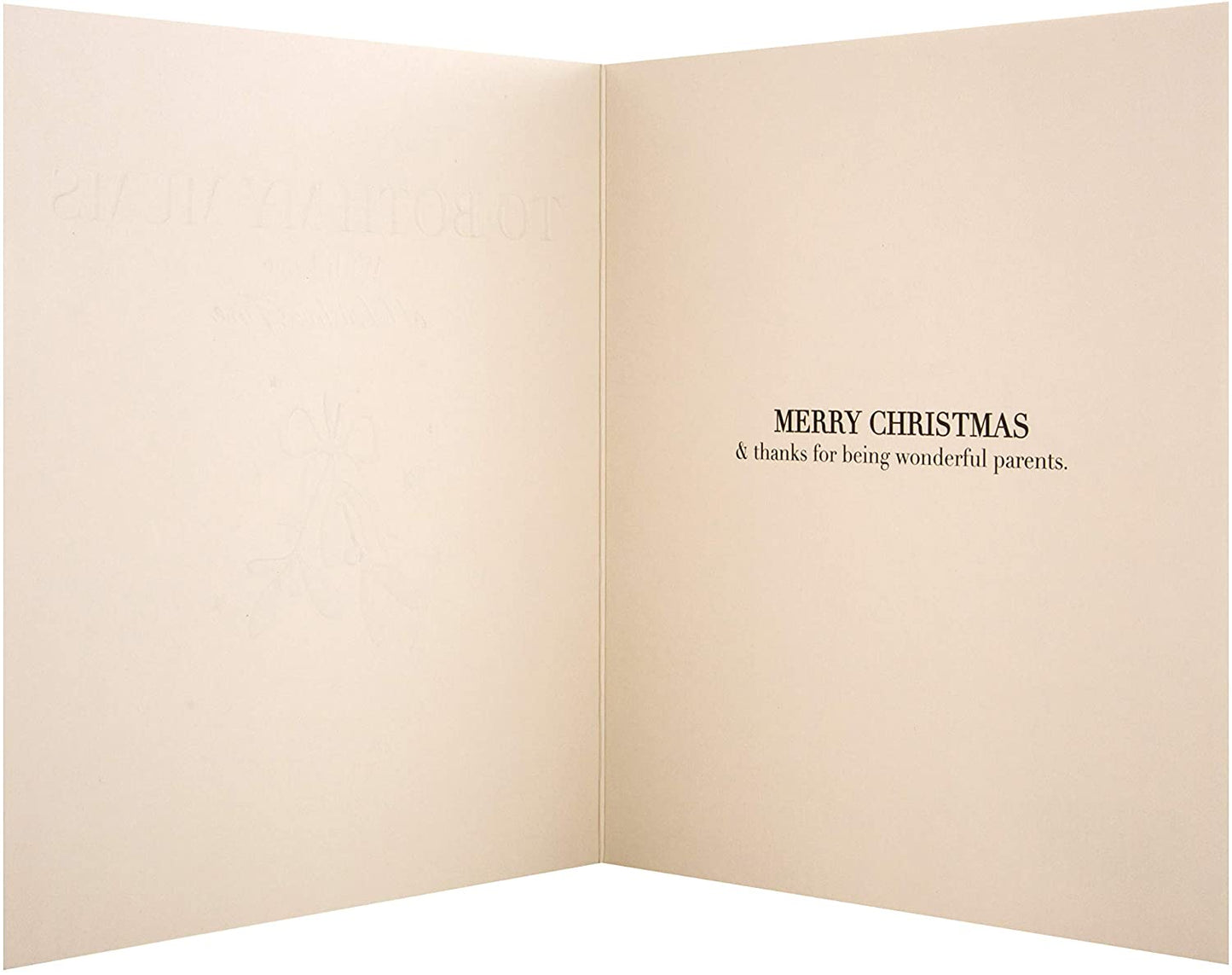 Christmas Studio Card for 'Both My Mums' with Simple Gold Foiled Design 