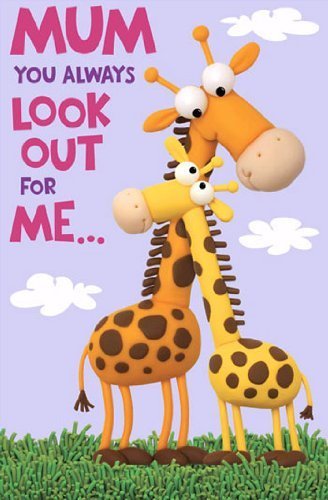 Mum Always Look Out For Me Cute Giraffe Mother's Day Card