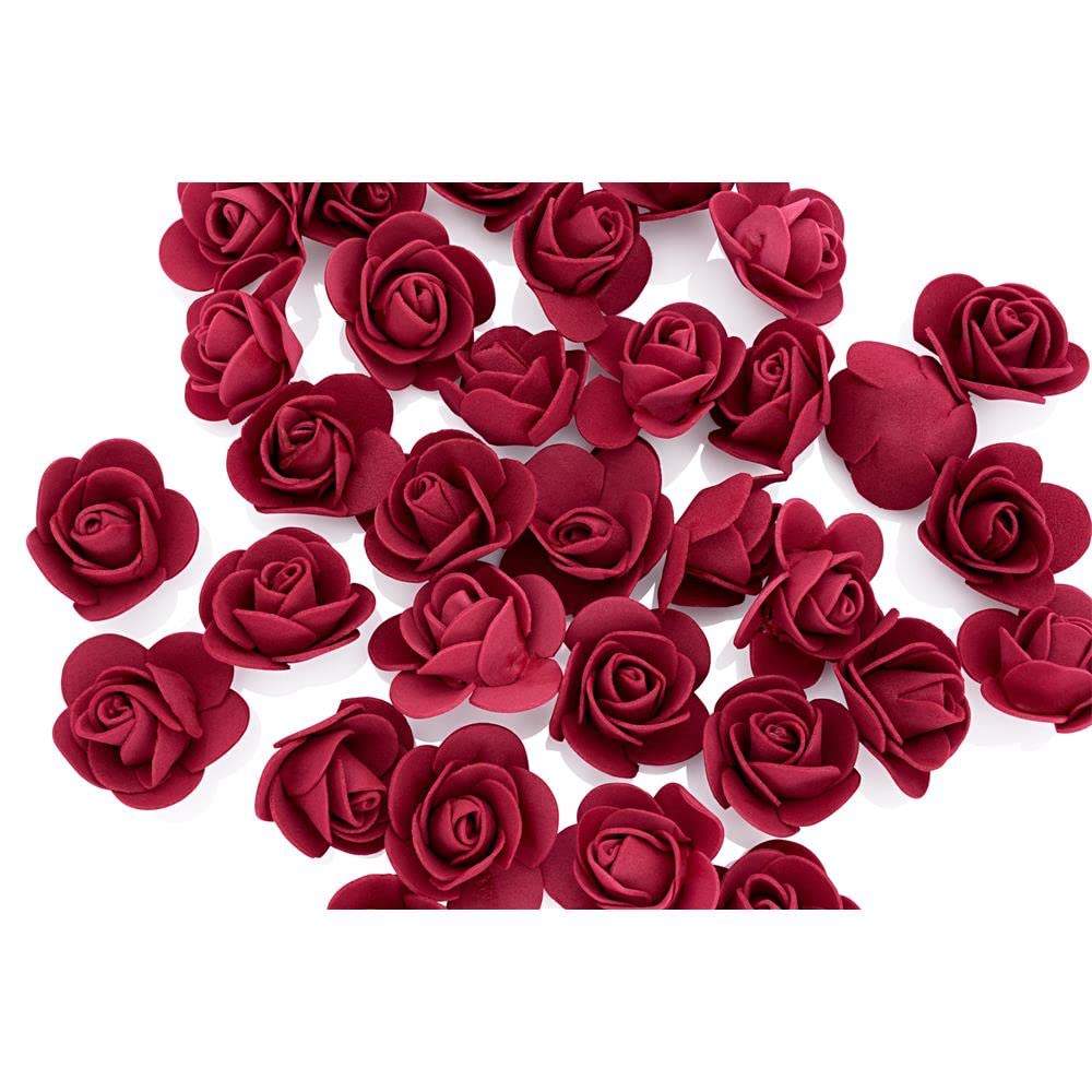 Pack of 250 Dark Red Decorative Craft Roses by Icon Craft