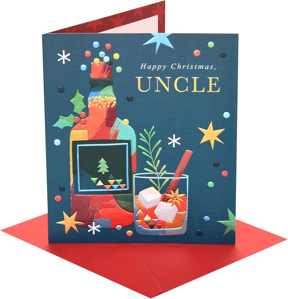 Alcohol Design Uncle Christmas Card