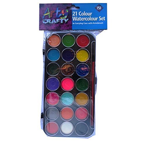 Pack of 21 Colour Watercolour Set
