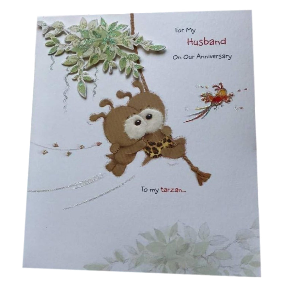 For My Husband Lots of Woof Wedding Anniversary Card