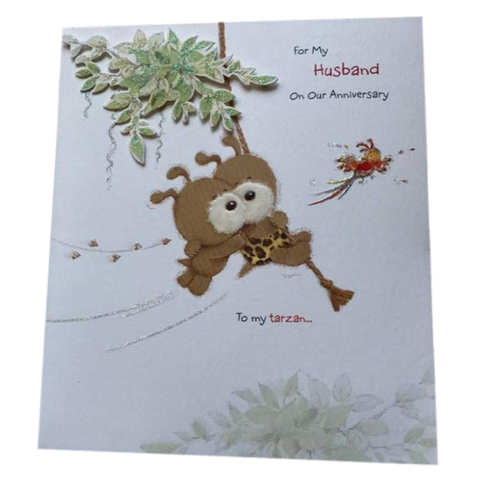 For My Husband Lots of Woof Wedding Anniversary Card