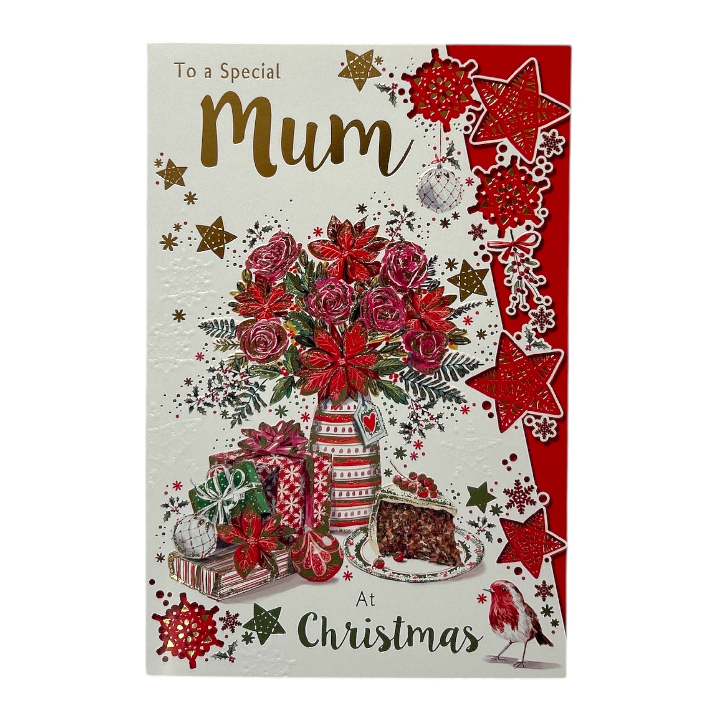 To a Special Mum Stack of Gifts Design Christmas Card