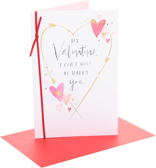 Hearts and Caption Design Fiancee/Fiance Valentine's Day Card