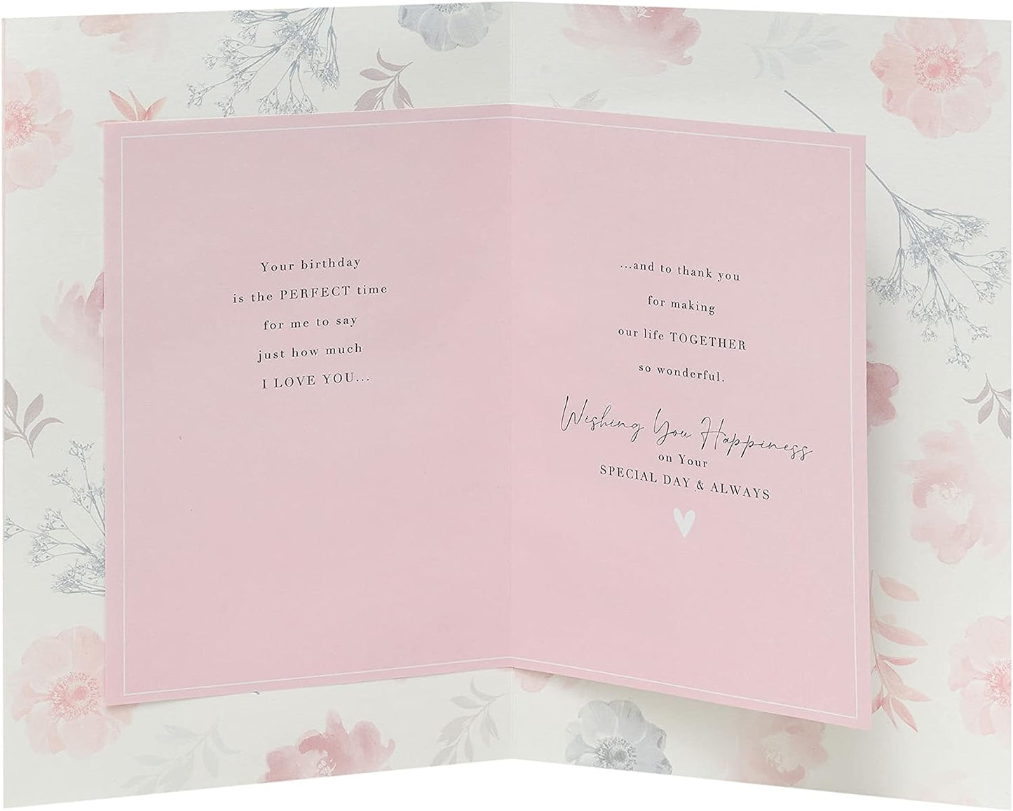 Sophisticated Design with 3D Elements Wife Birthday Card