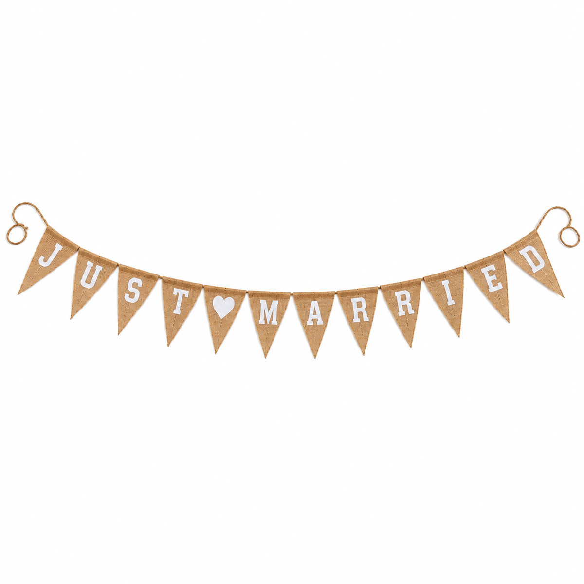 Just Married Hessian Bunting