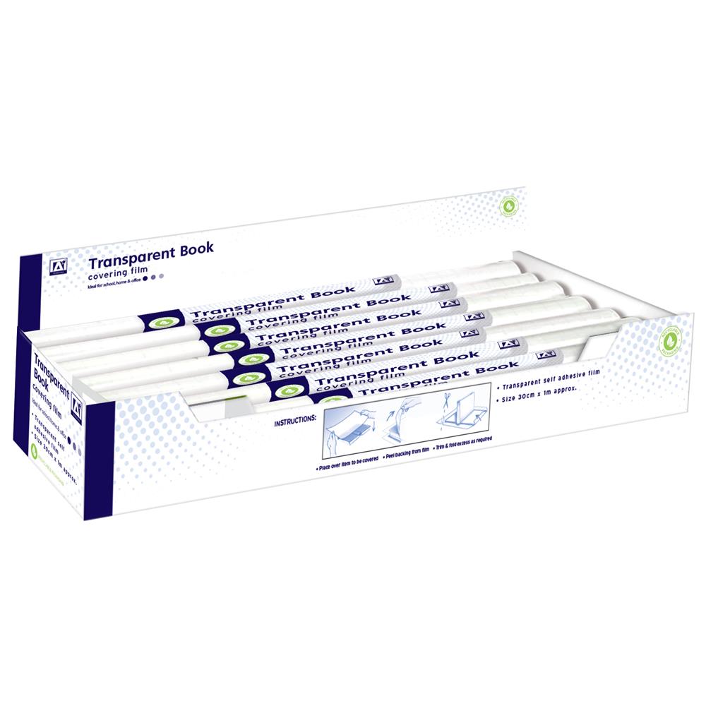 450mm x 1500mm Transparent Self Adhesive Book Covering Film