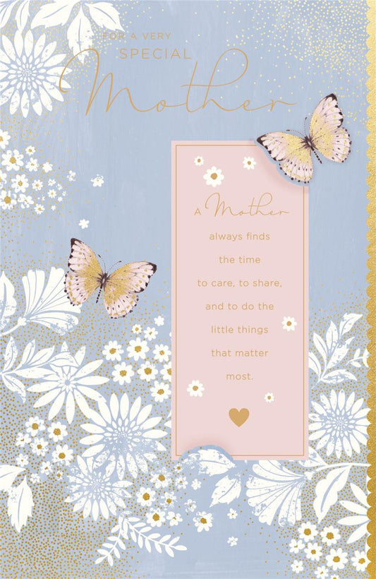 Floral & Butterflies Design Special Mother's Day Card