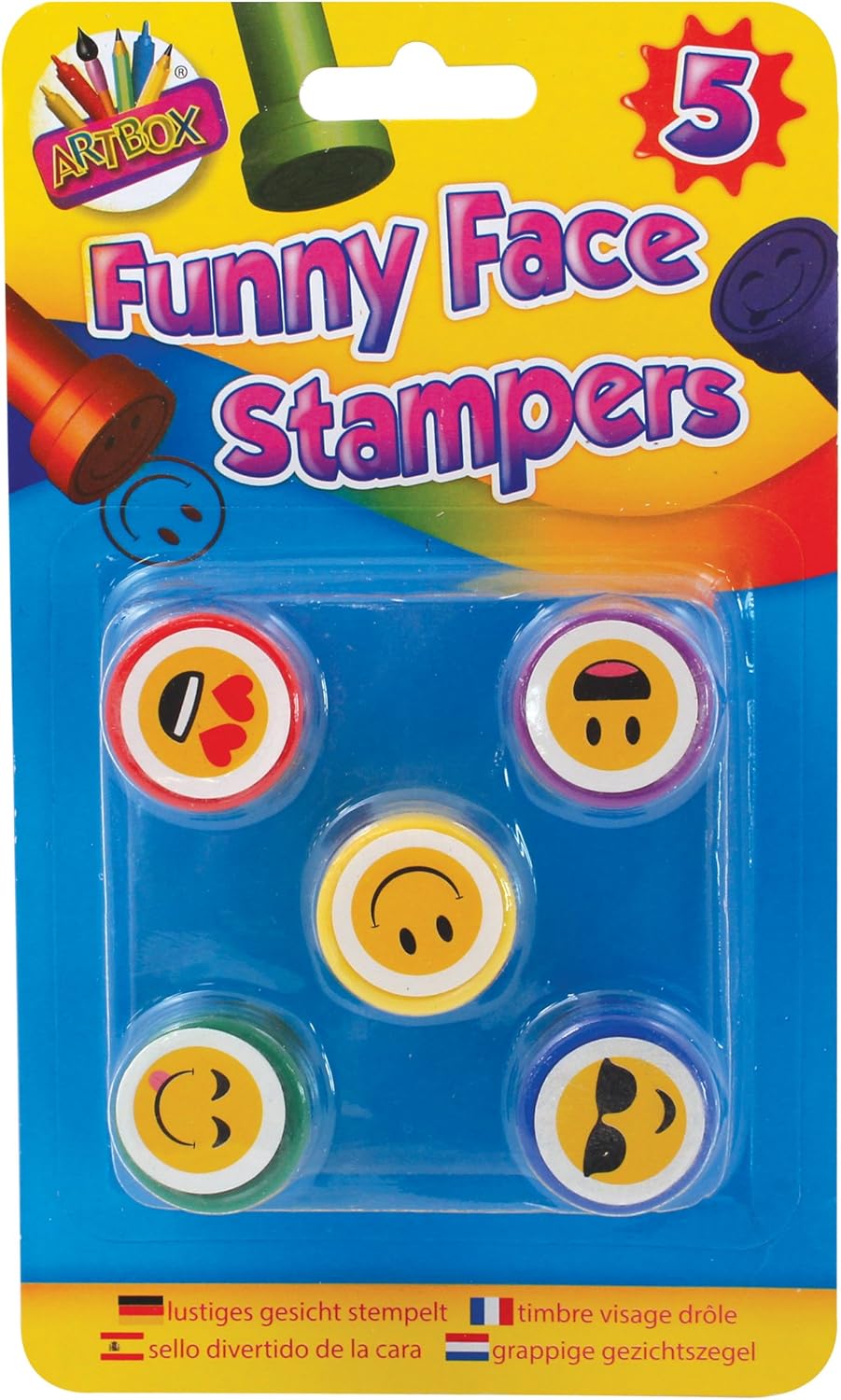 Pack of 5 Funny Face Stampers