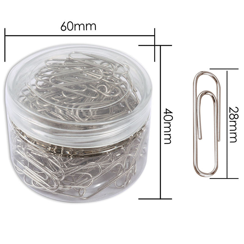Pack of 900 Nickel Paper Clips 28mm