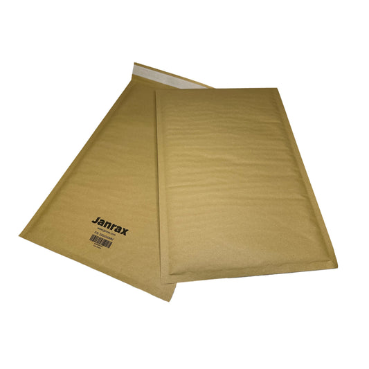 Pack of 50 Bubble Lined Size 3/F Padded Brown Postal Envelopes by Janrax