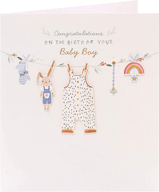 Birth of Baby Boy Congratulations Card 