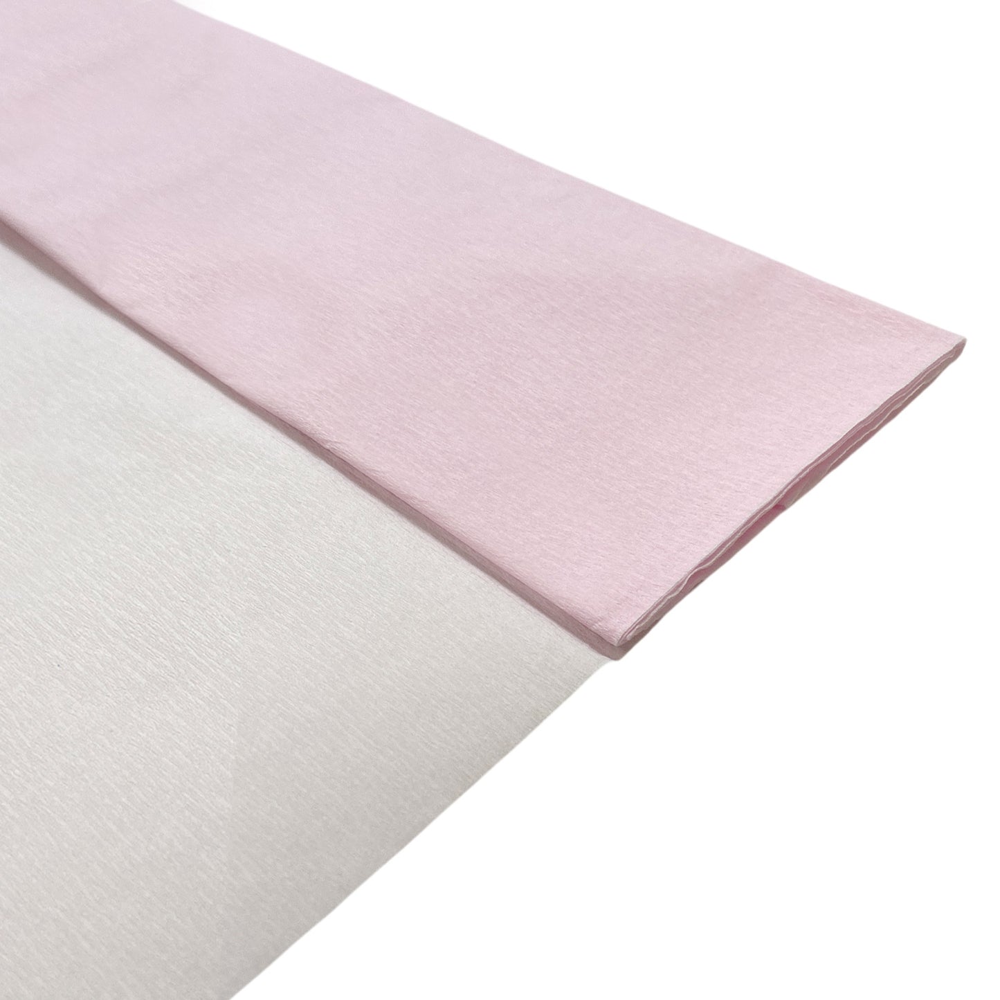Pack of 10 Baby Pink Crepe Paper Sheets 50cm x 2m 17GSM 35% Stretch Craft Paper