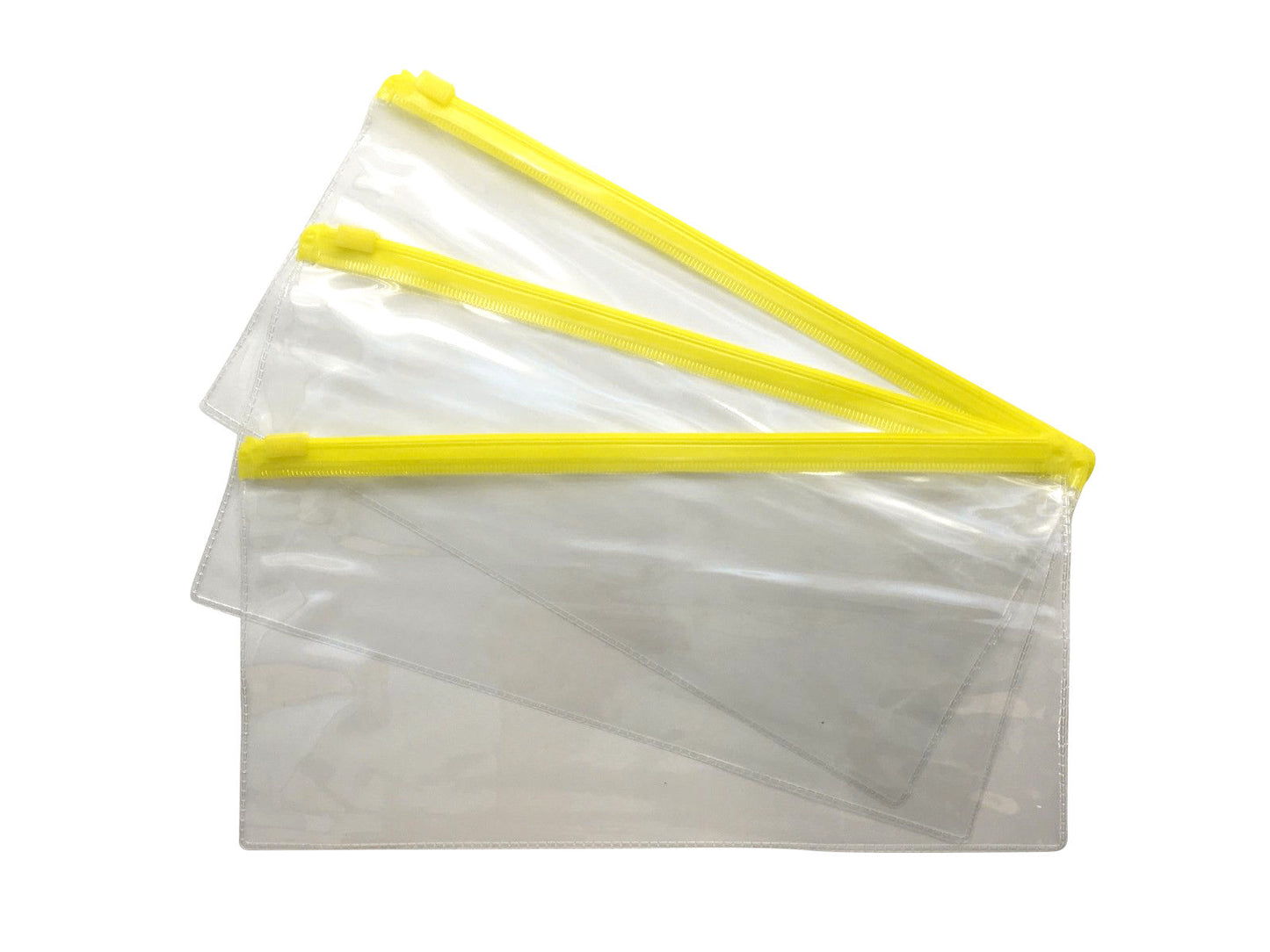 Pack of 12 DL Yellow Zip Zippy Bags