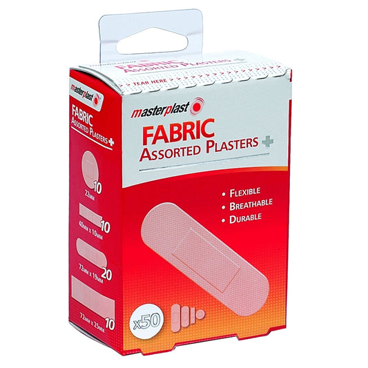 Pack of 50 Fabric Assorted Plasters