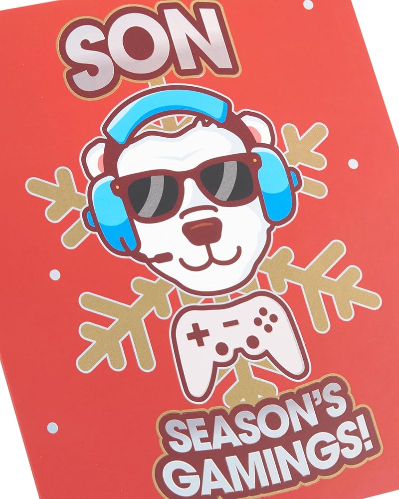 Seasons Gamings Design Son Christmas Card