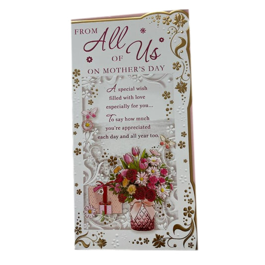 From All of Us Flower Pot Design Mother's Day Card