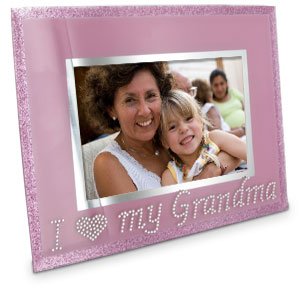 Pink Glass Photo Frame Grandma, gift