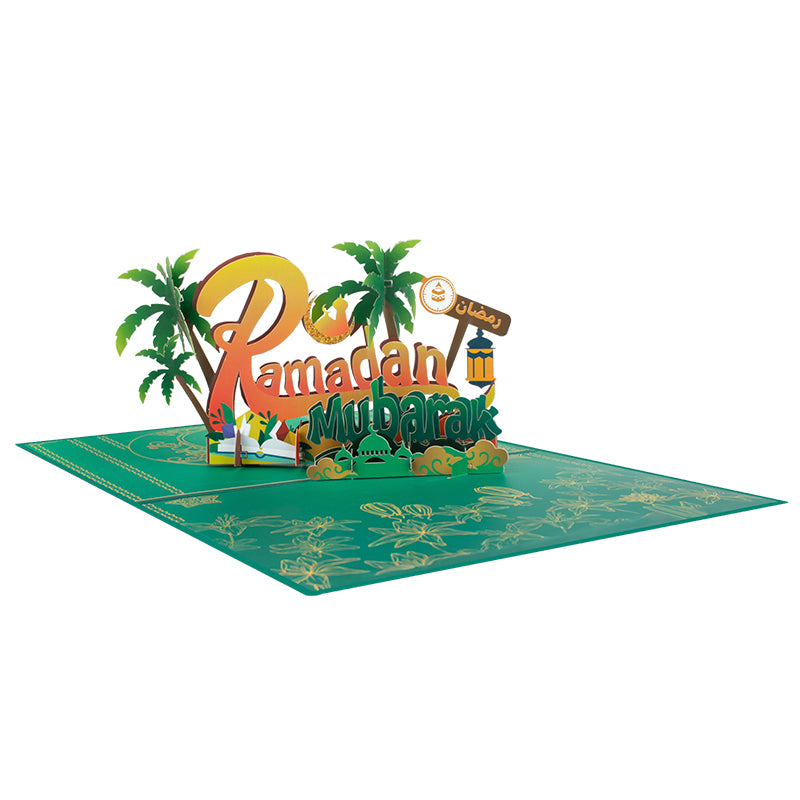 Lanterns of Blessing 3D Pop Up Mubarak Ramadan Card