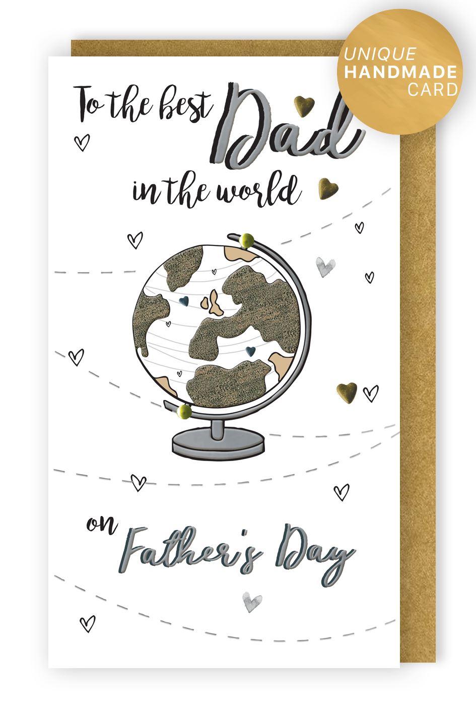 Best Dad in The World Embellished Hand-finished Father's Day Card