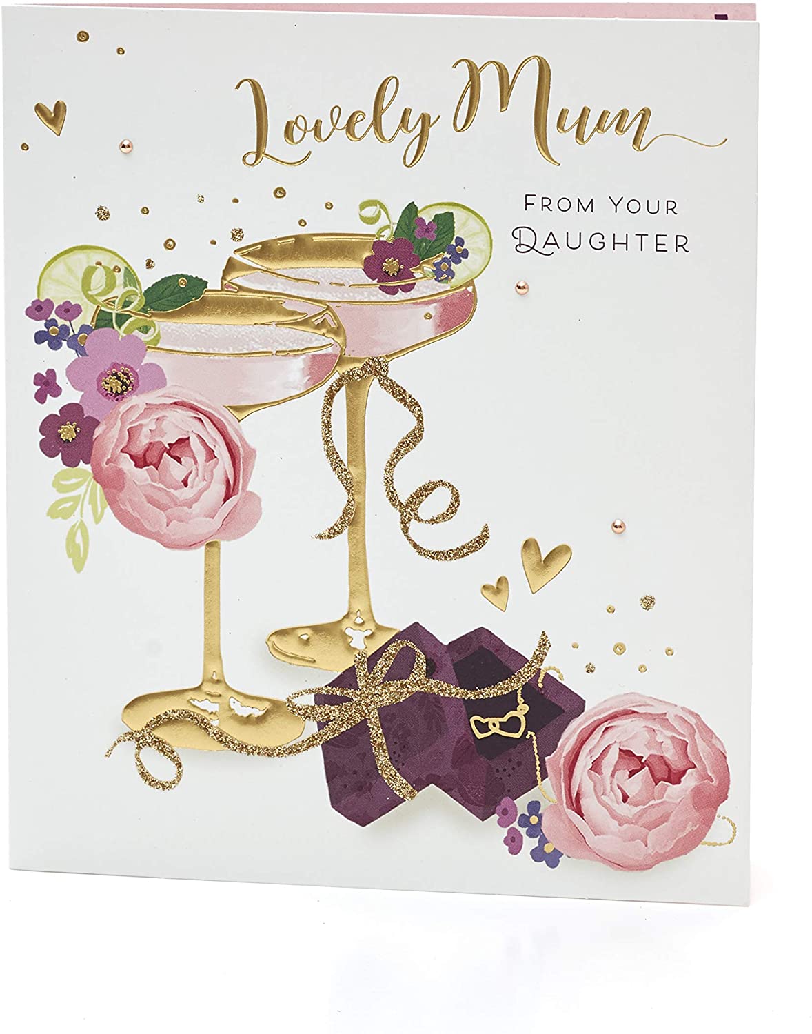 For Lovely Mum From Your Daughter Sparkling Cocktails Mother's Day Card