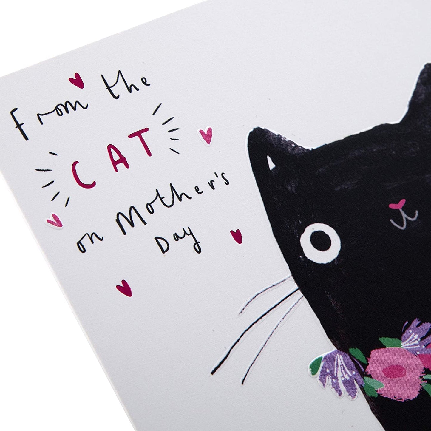From The Cat Pink Foil Finished Mother's Day Card