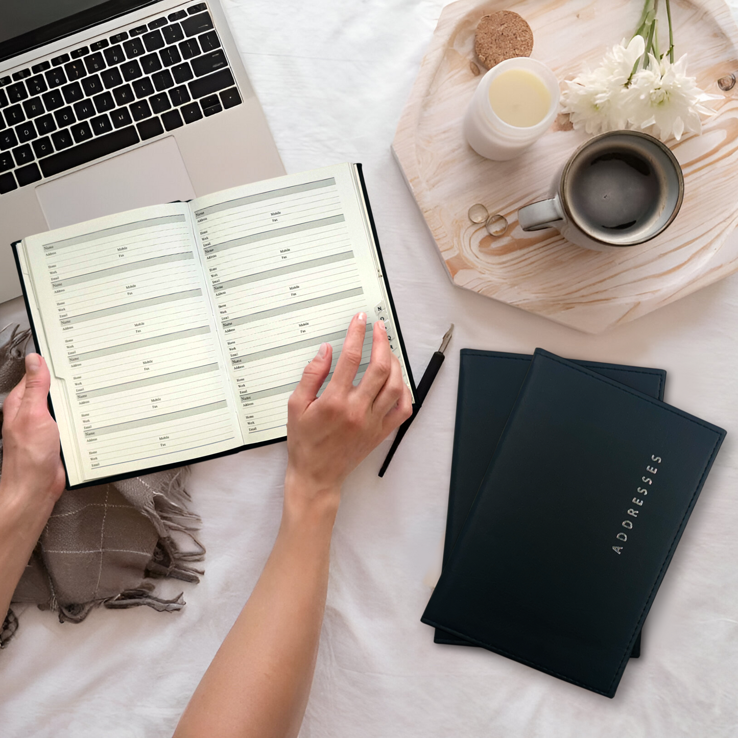 A5 Black Address Book By Janrax