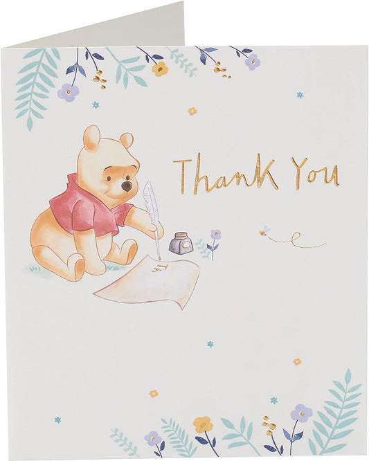 Winnie The Pooh Scroll Design Thank You Card