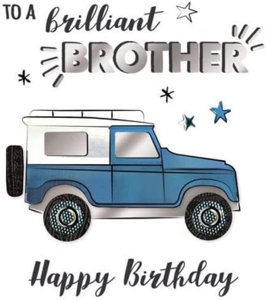 Hand-Finished Wonderful Brother Birthday Greeting Card