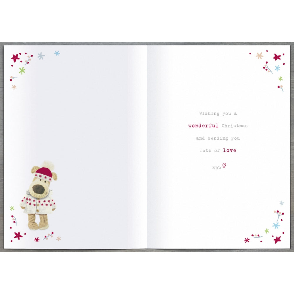 Boofle Near Flower Vase Mum Christmas Card