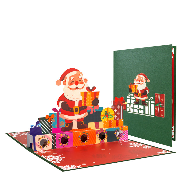 Merry Santa 3D Pop Up Christmas Money Gift Card