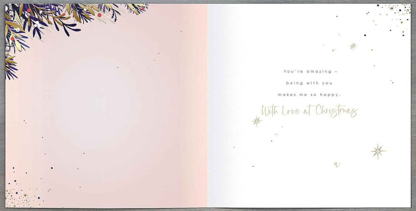 Girlfriend Christmas Card Heart Design 