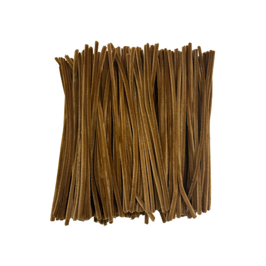 Pack of 250 Light Brown Coloured Pipe Cleaners 30cm x 6mm Craft Chenille Stems